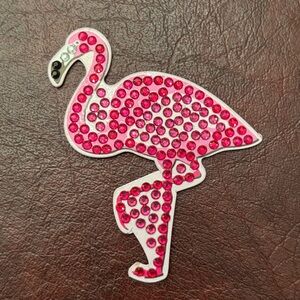 Pink Rhinestone Flamingo Magnet
